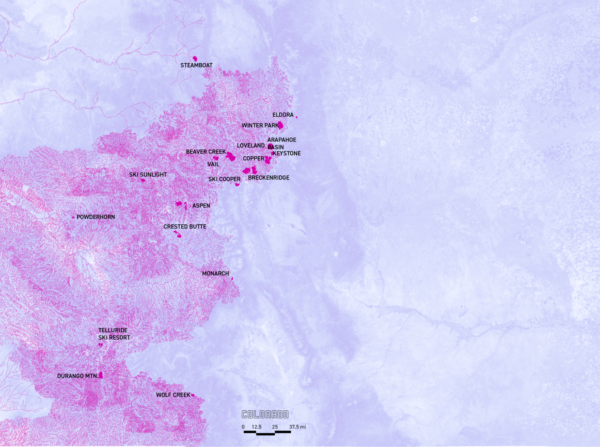 Colorado ski resorts within the Colorado River basin
