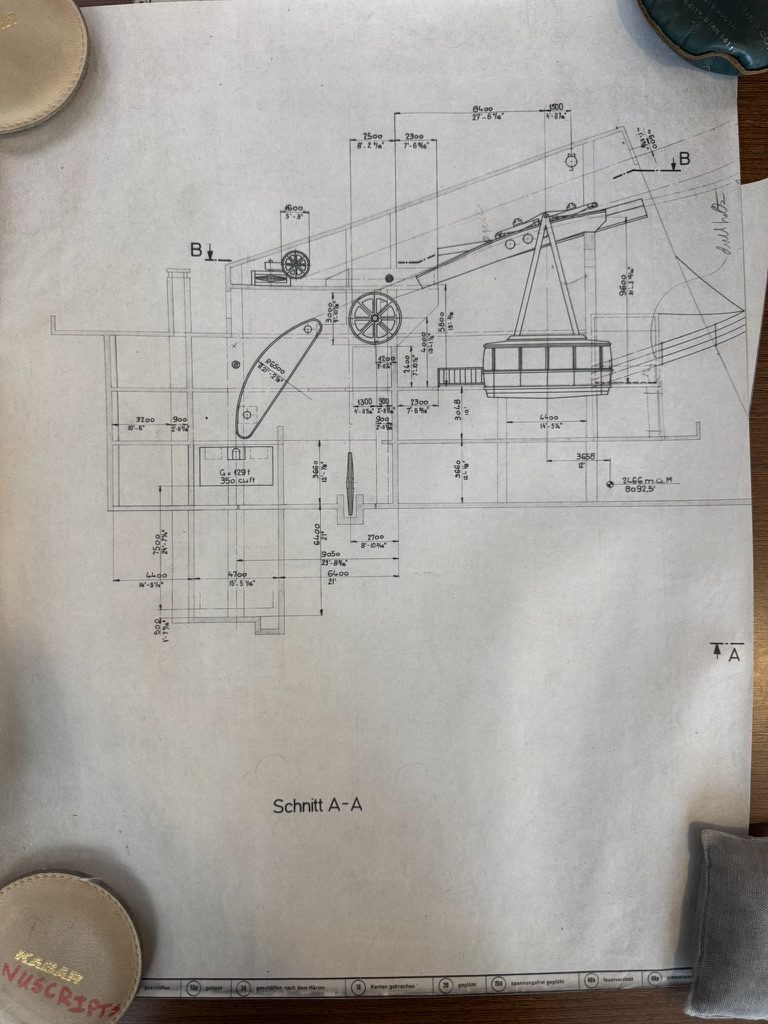 Tram station section drawing, Schnitt A-A