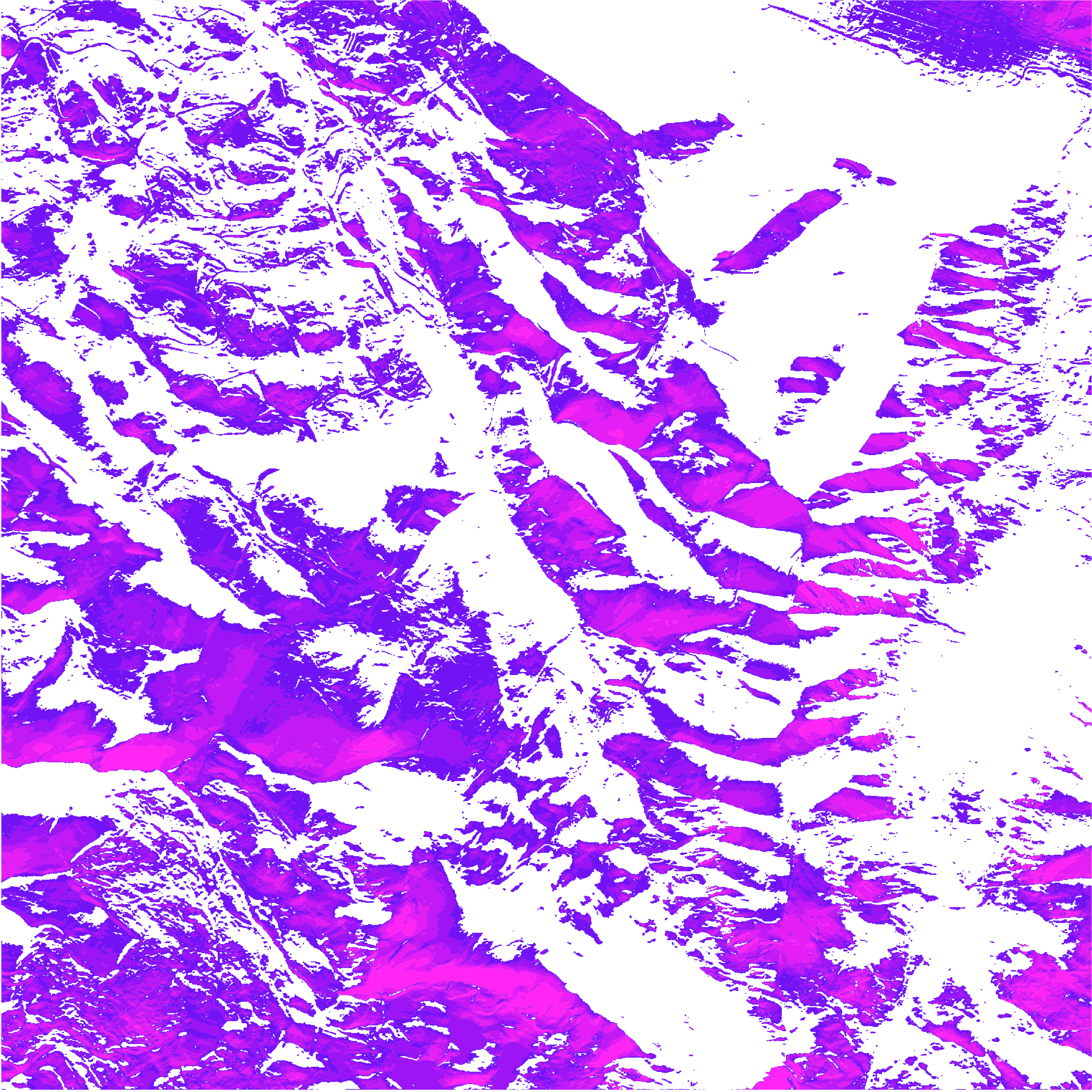 Solar study of the resort — dark areas mark the highest solar exposure